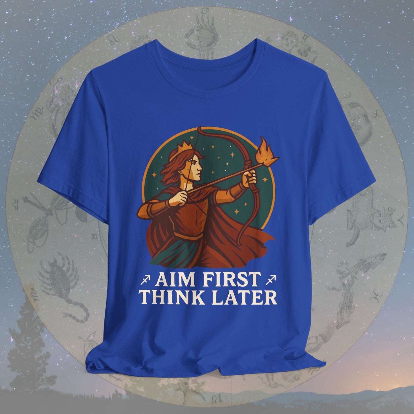 Adventurous Sagittarius Aim First Think Later T-Shirt