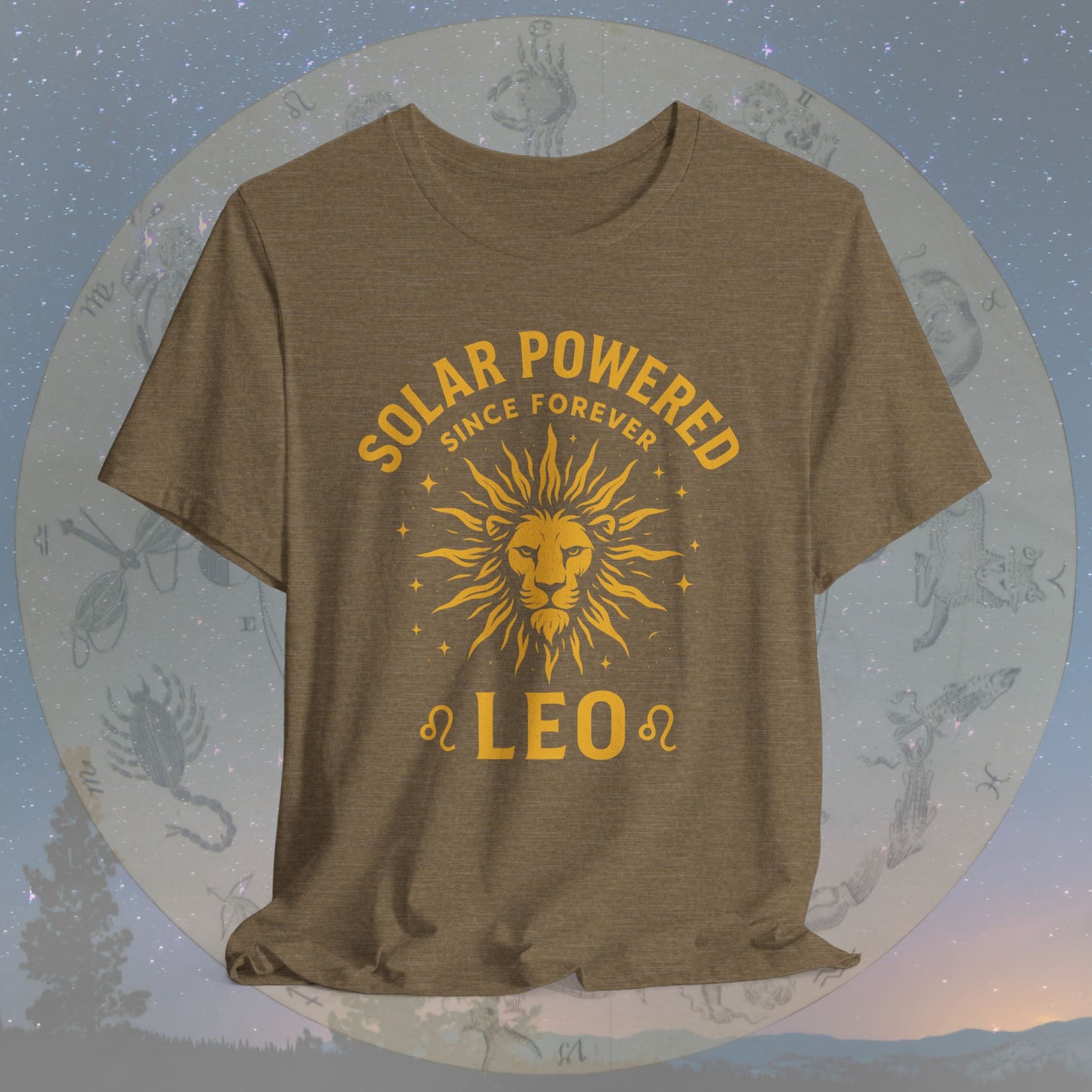 Solar Powered Leo Zodiac Sign T-Shirt