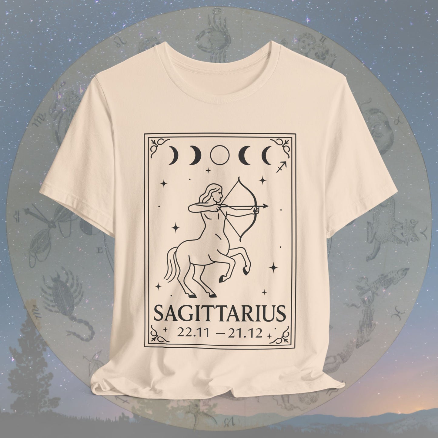 Minimalist Sagittarius Zodiac T-Shirt