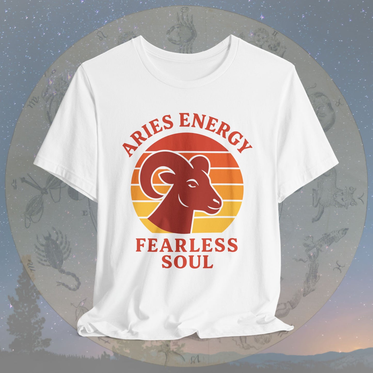 Retro Sunset Fearless Aries Energy T-Shirt