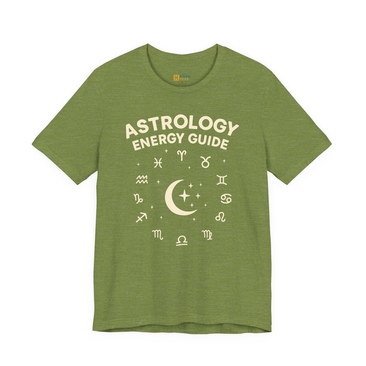 Astrology Energy Guide T-Shirt – Zodiac Signs & Moon Design