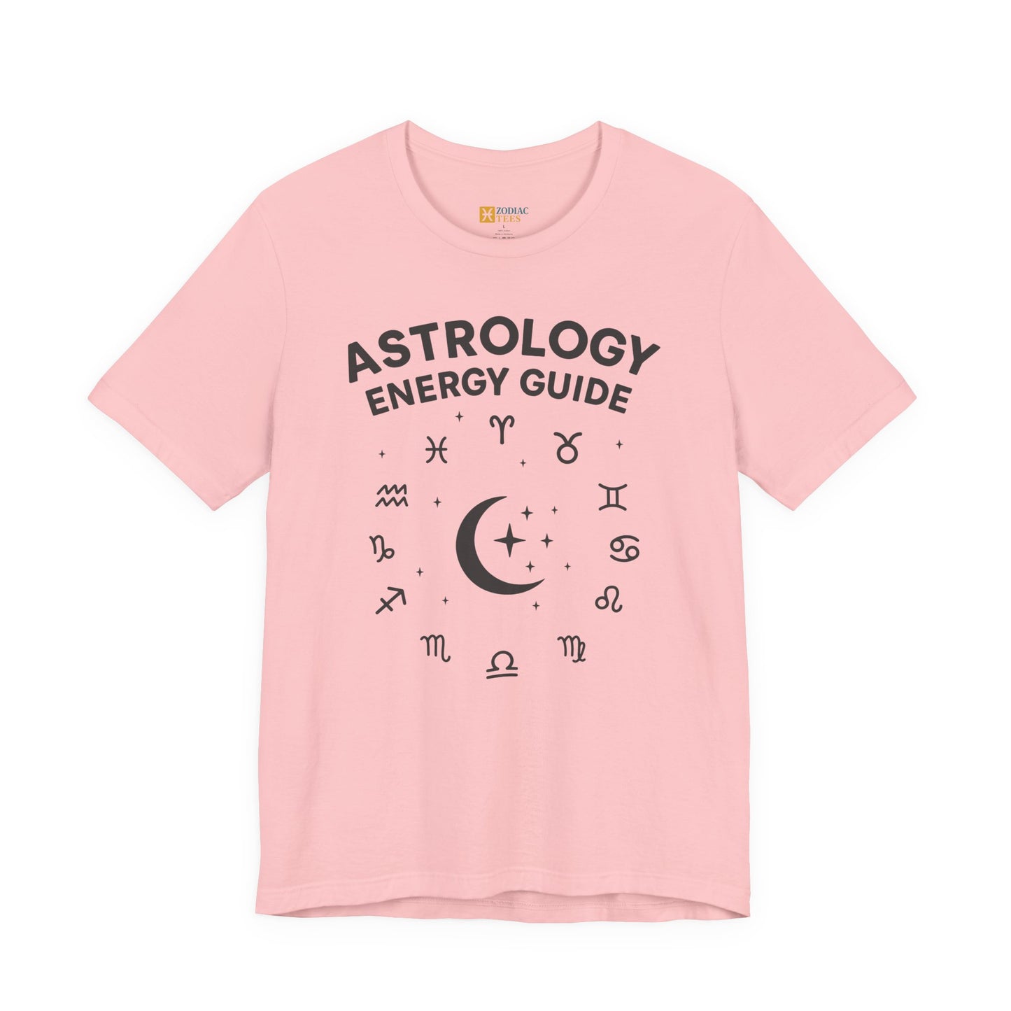 Astrology Energy Guide T-Shirt – Zodiac Signs & Moon Design
