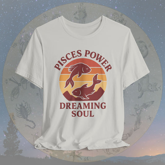 Retro Sunset Dreaming Soul Pisces Power T-Shirt