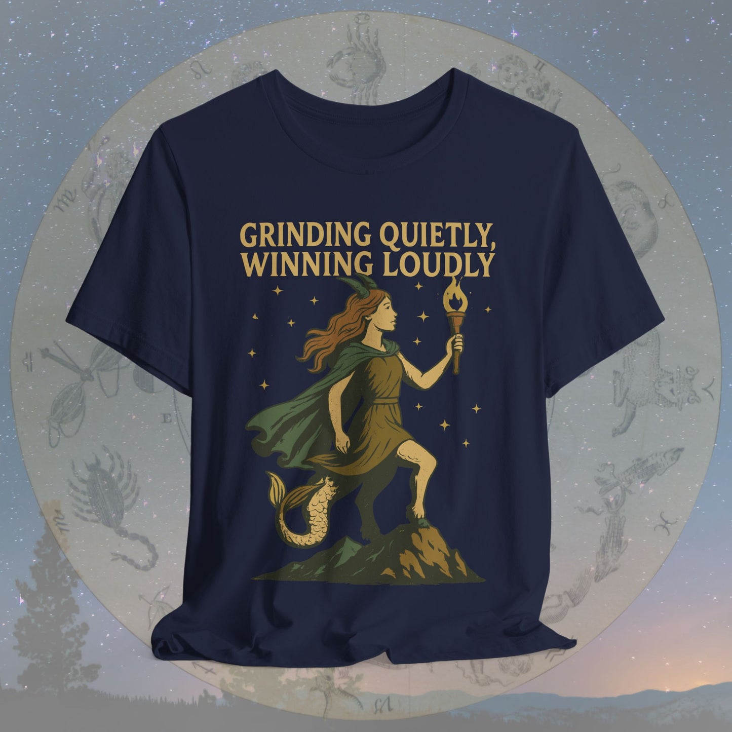 Ambitious Capricorn Grinding Quietly Winning Loudly T-Shirt
