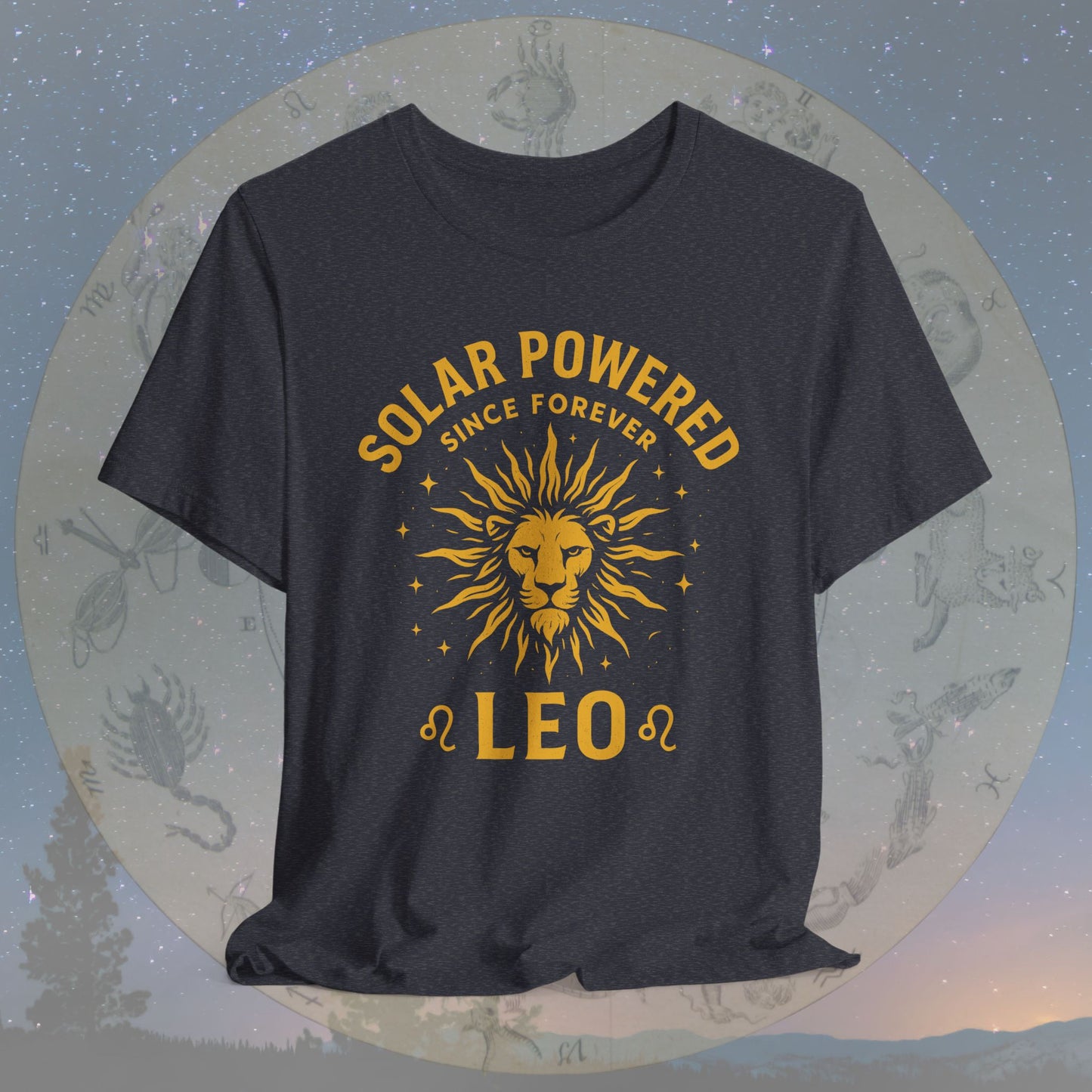 Solar Powered Leo Zodiac Sign T-Shirt