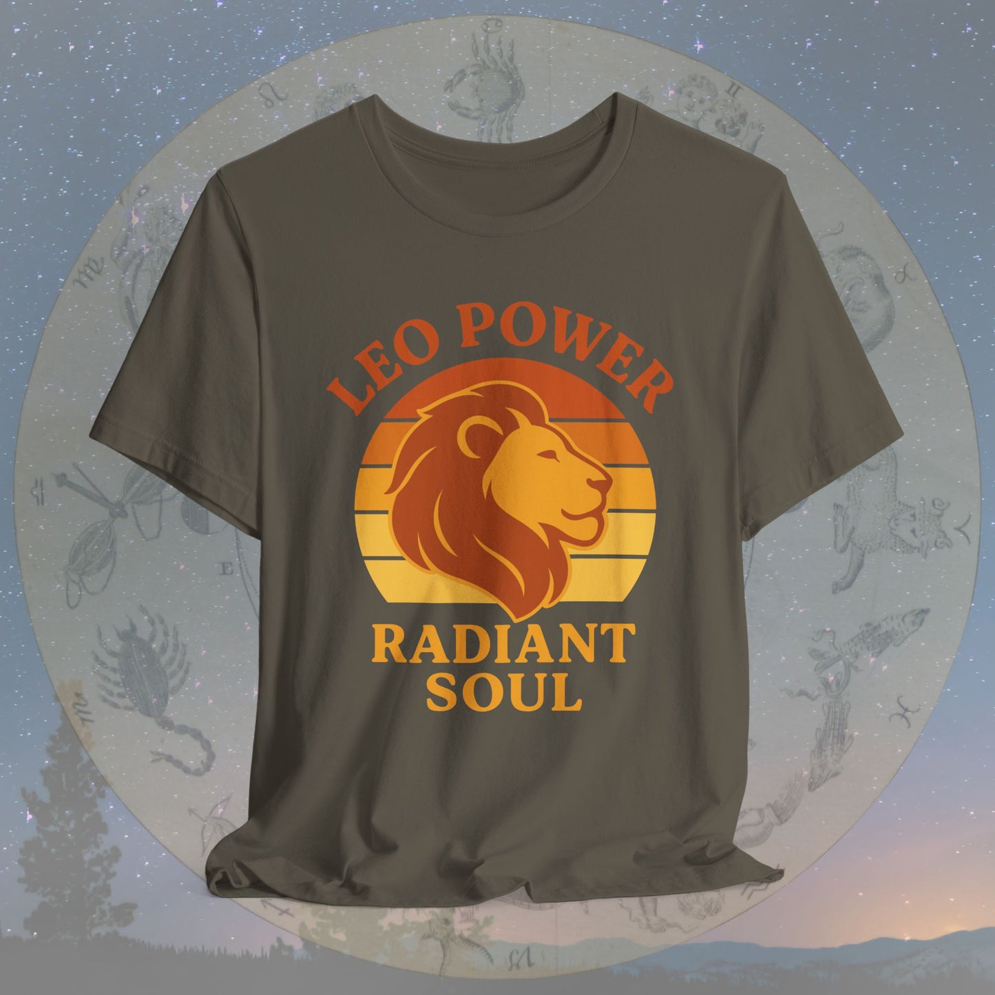Retro Sunset Radiant Leo Power T-Shirt