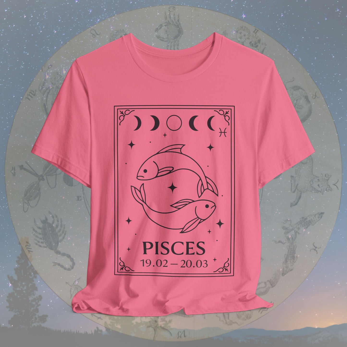 Minimalist Pisces Zodiac T-Shirt