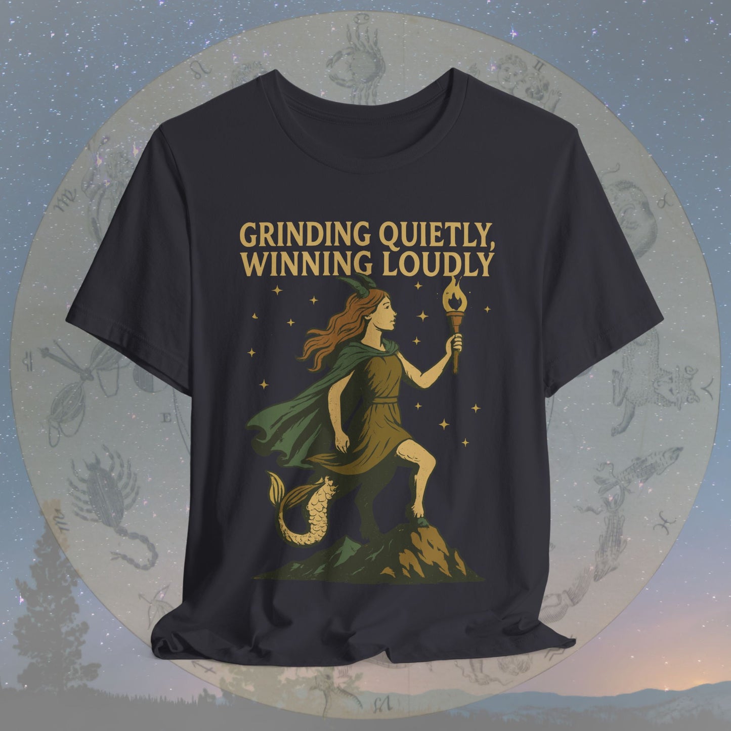 Ambitious Capricorn Grinding Quietly Winning Loudly T-Shirt
