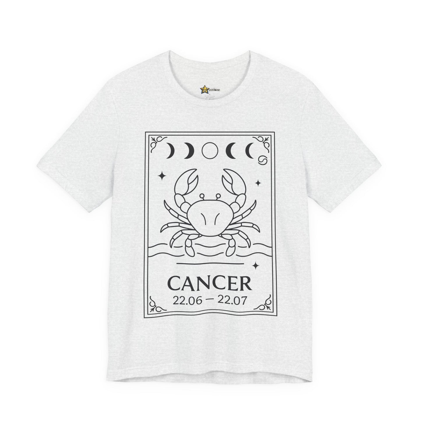 Cancer Minimal Zodiac T-Shirt – Lunar Crab Statement Tee