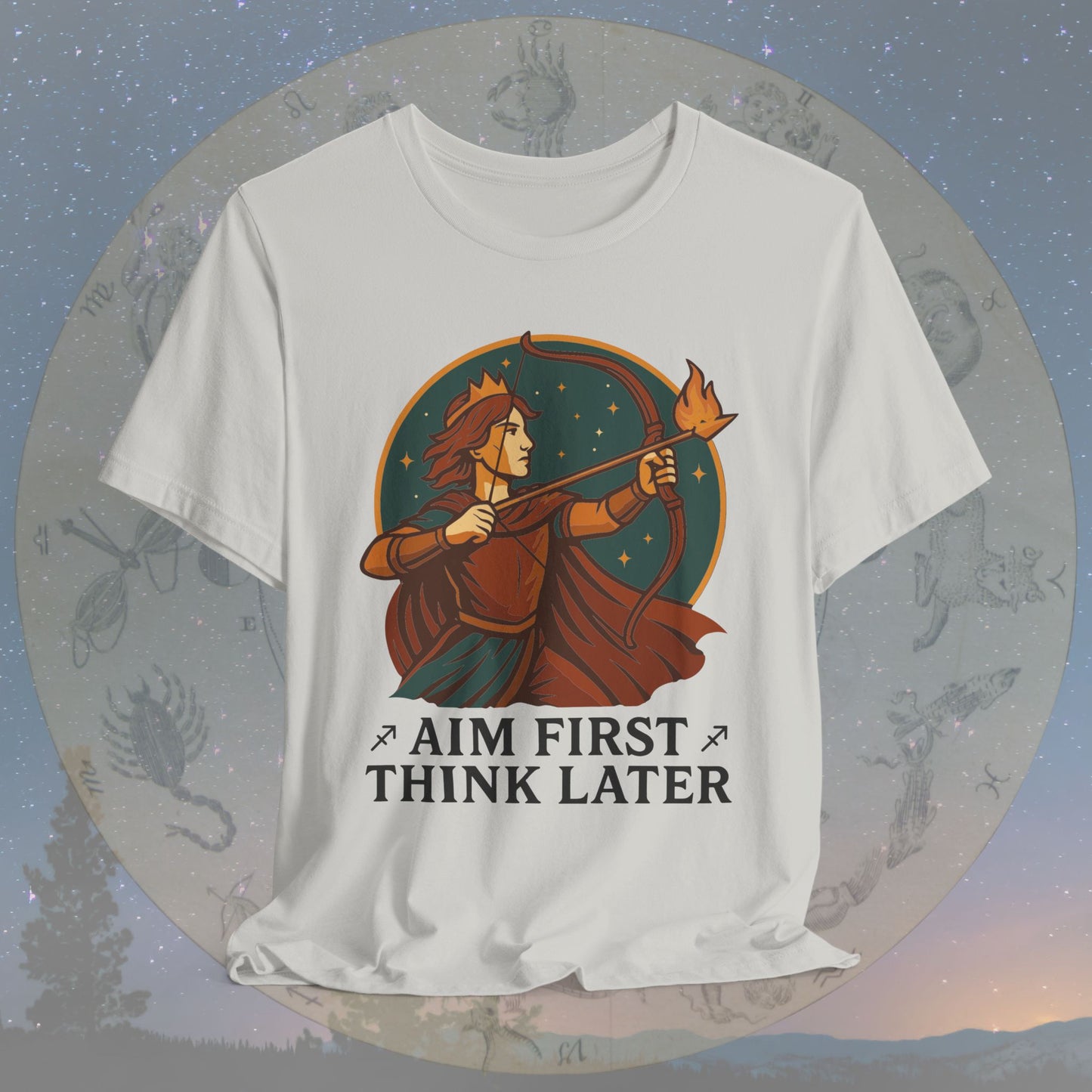 Adventurous Sagittarius Aim First Think Later T-Shirt