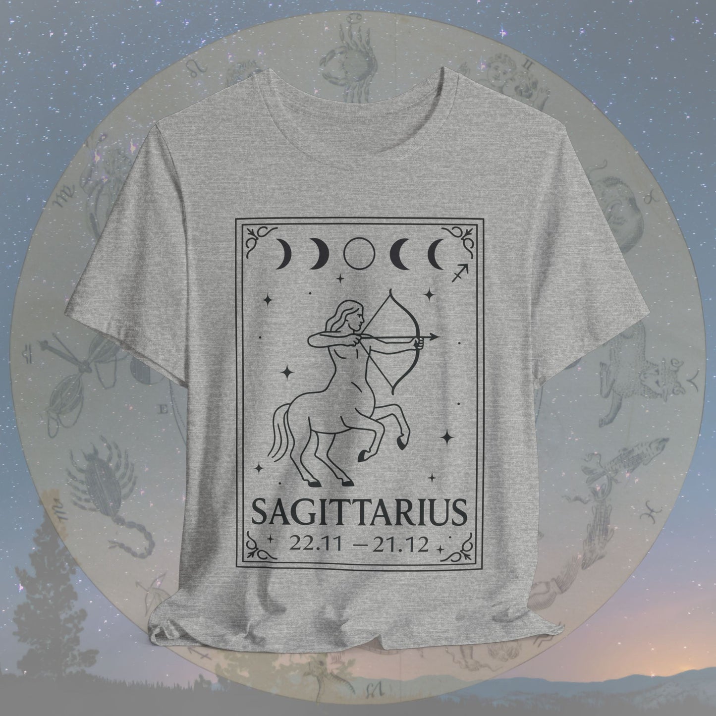 Minimalist Sagittarius Zodiac T-Shirt