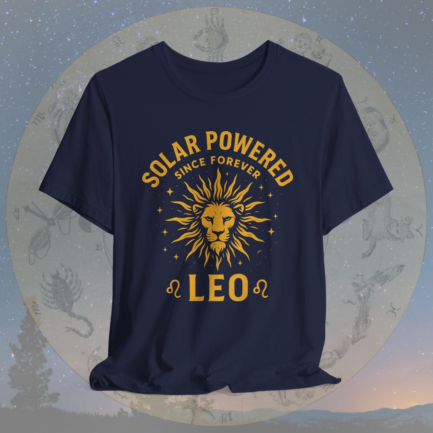 Solar Powered Leo Zodiac Sign T-Shirt