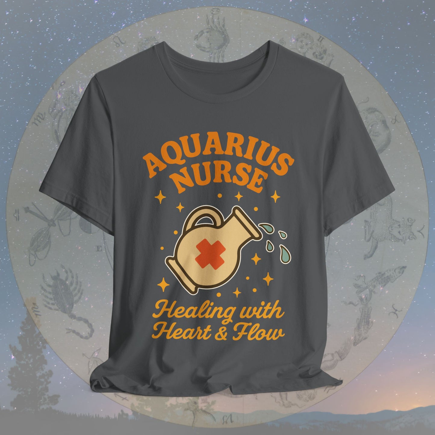 Healing with Heart & Flow Aquarius Nurse T-Shirt