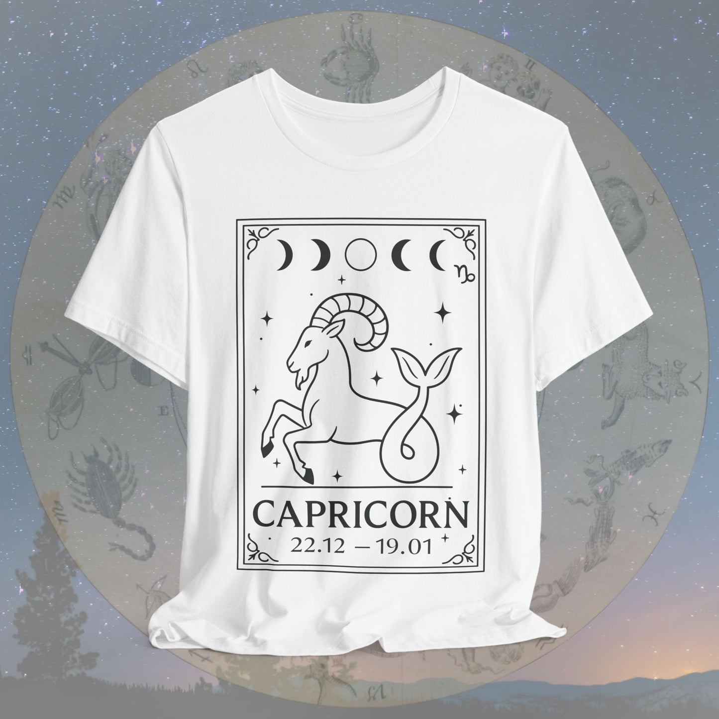 Minimalist Capricorn Zodiac T-Shirt