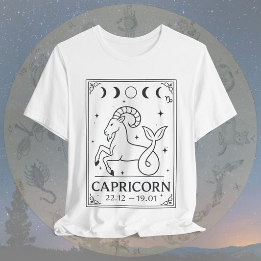 Minimalist Capricorn Zodiac T-Shirt