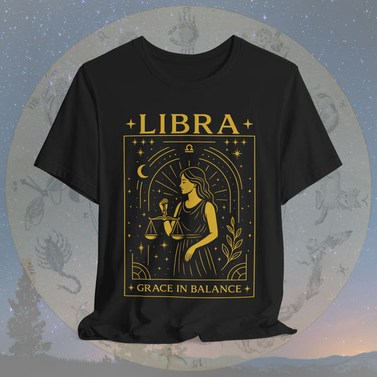 Elegant Grace in Balance Libra T-Shirt