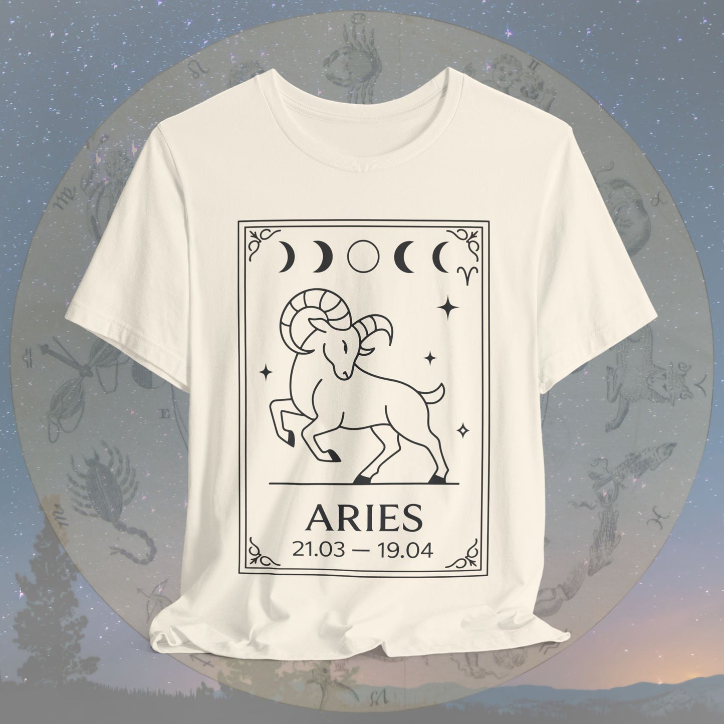 Minimalist Aries Zodiac T-Shirt