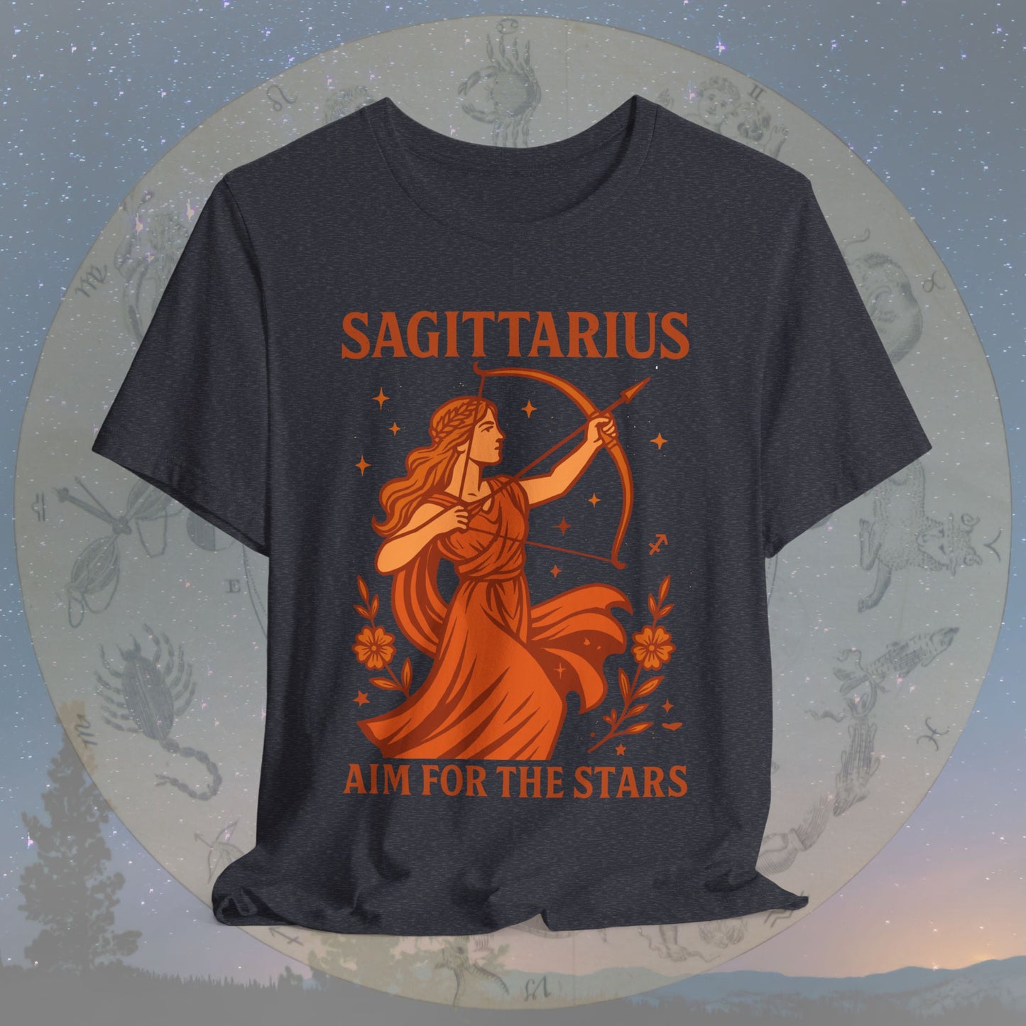 Adventurous Aim for the Stars Sagittarius T-Shirt