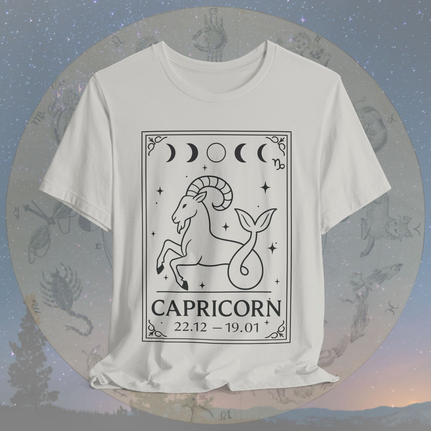 Minimalist Capricorn Zodiac T-Shirt