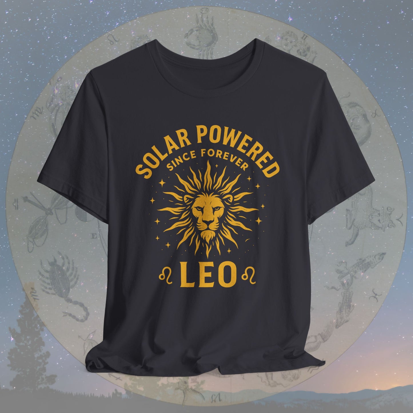 Solar Powered Leo Zodiac Sign T-Shirt