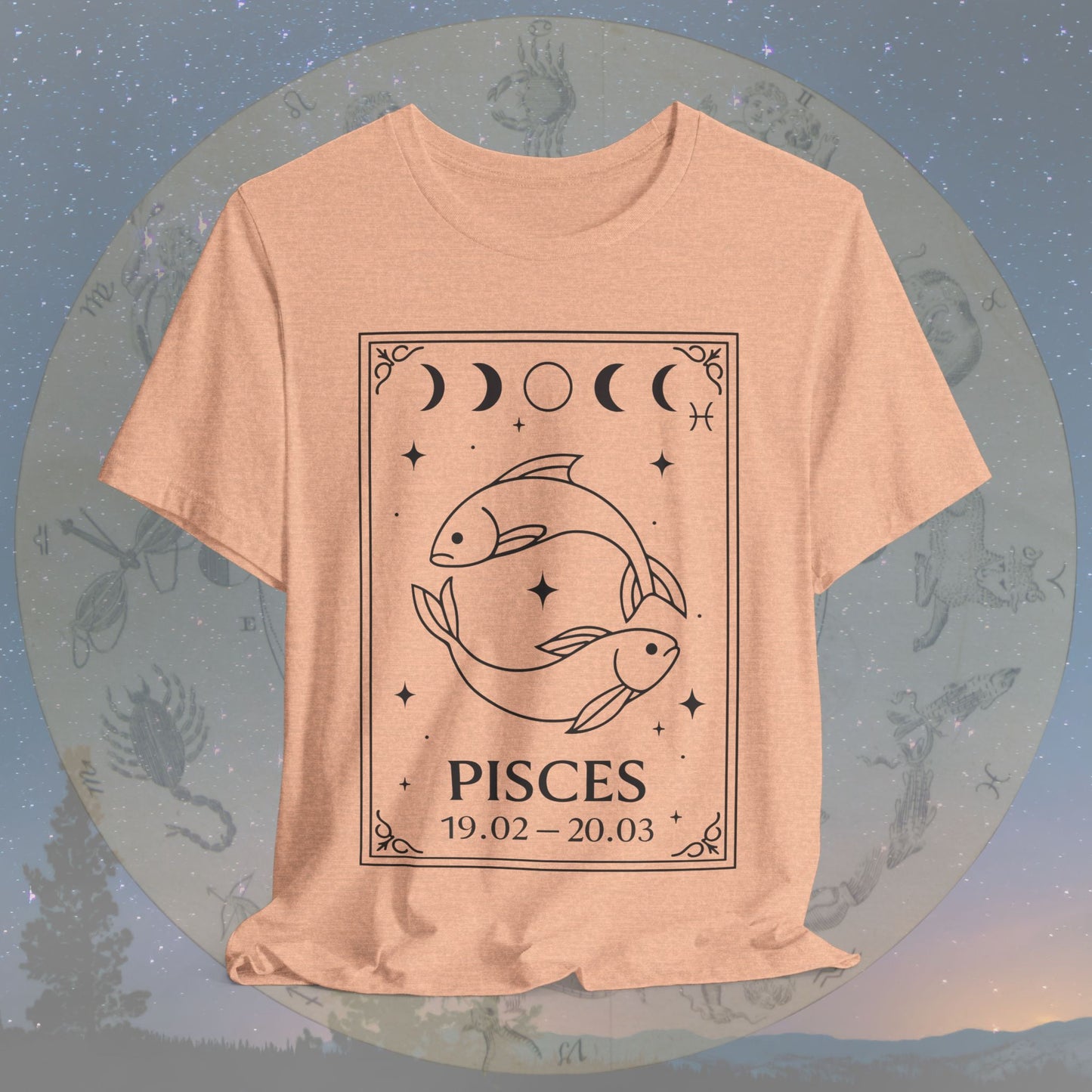 Minimalist Pisces Zodiac T-Shirt