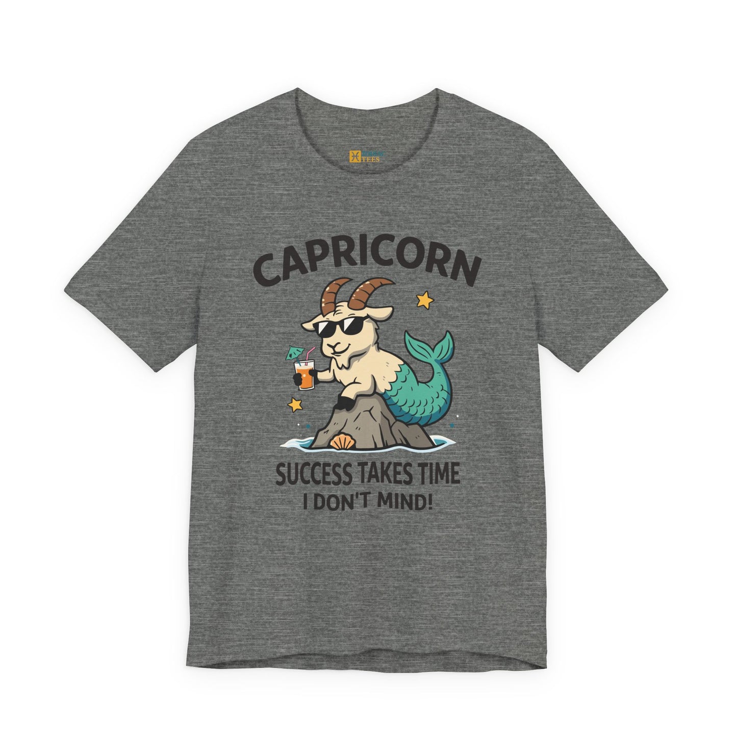 Capricorn Success Takes Time T-Shirt – Patient Sea Goat Energy Tee