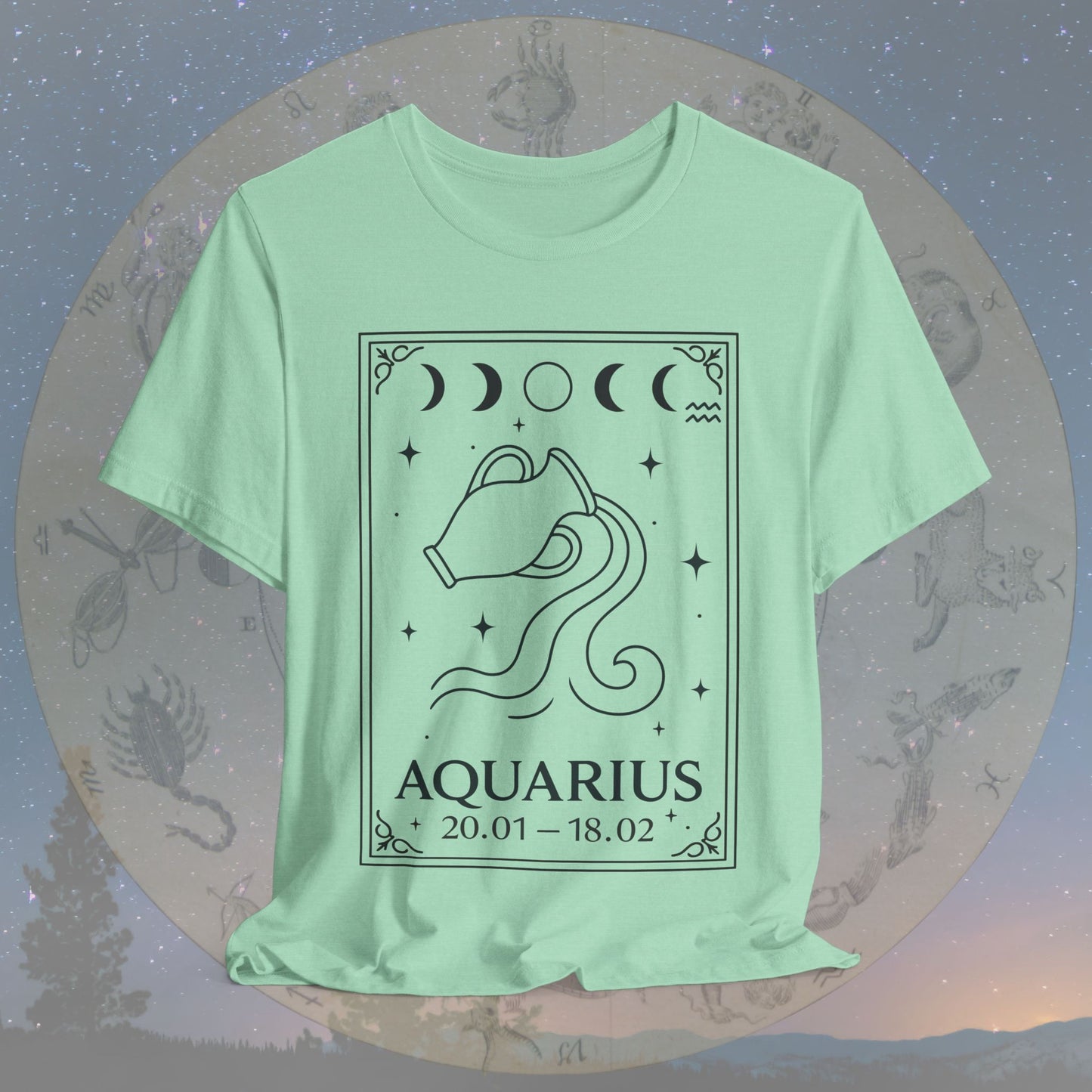 Minimalist Aquarius Zodiac T-Shirt