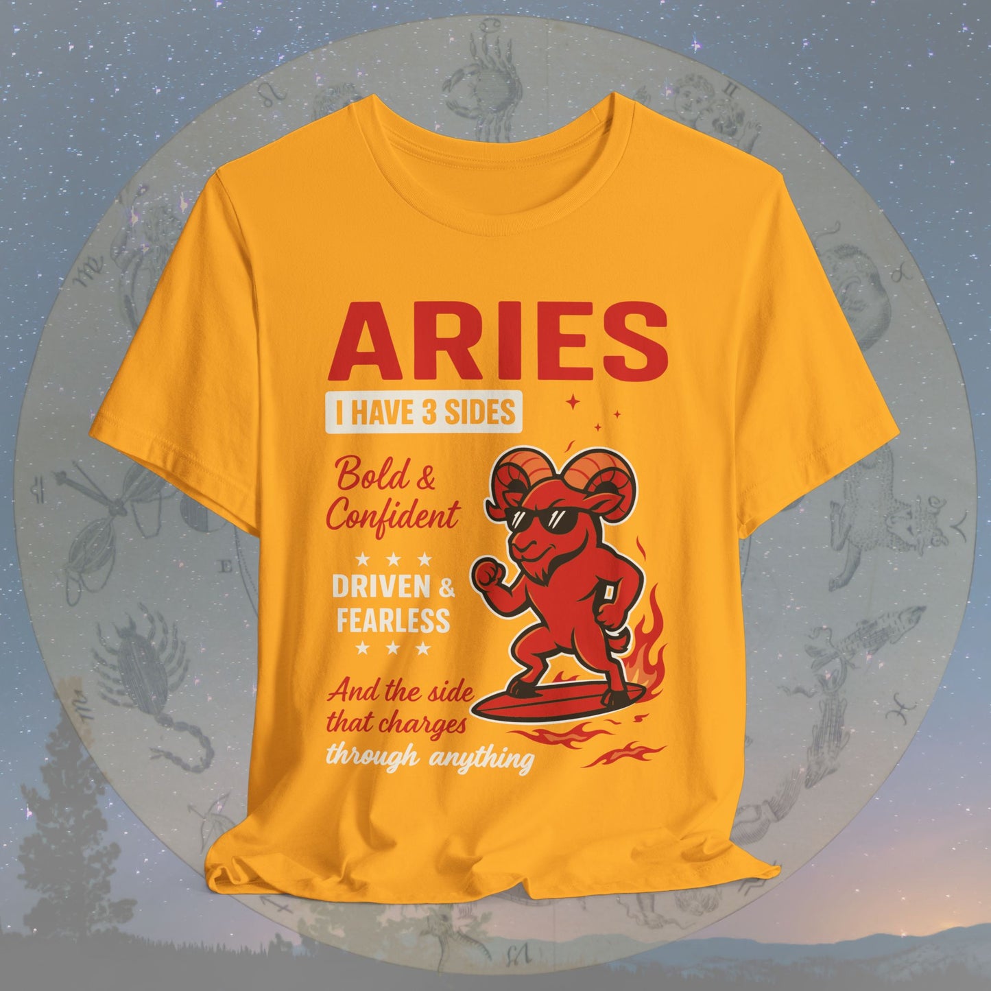 I Have 3 Sides – Fearless Fire Aries T-Shirt