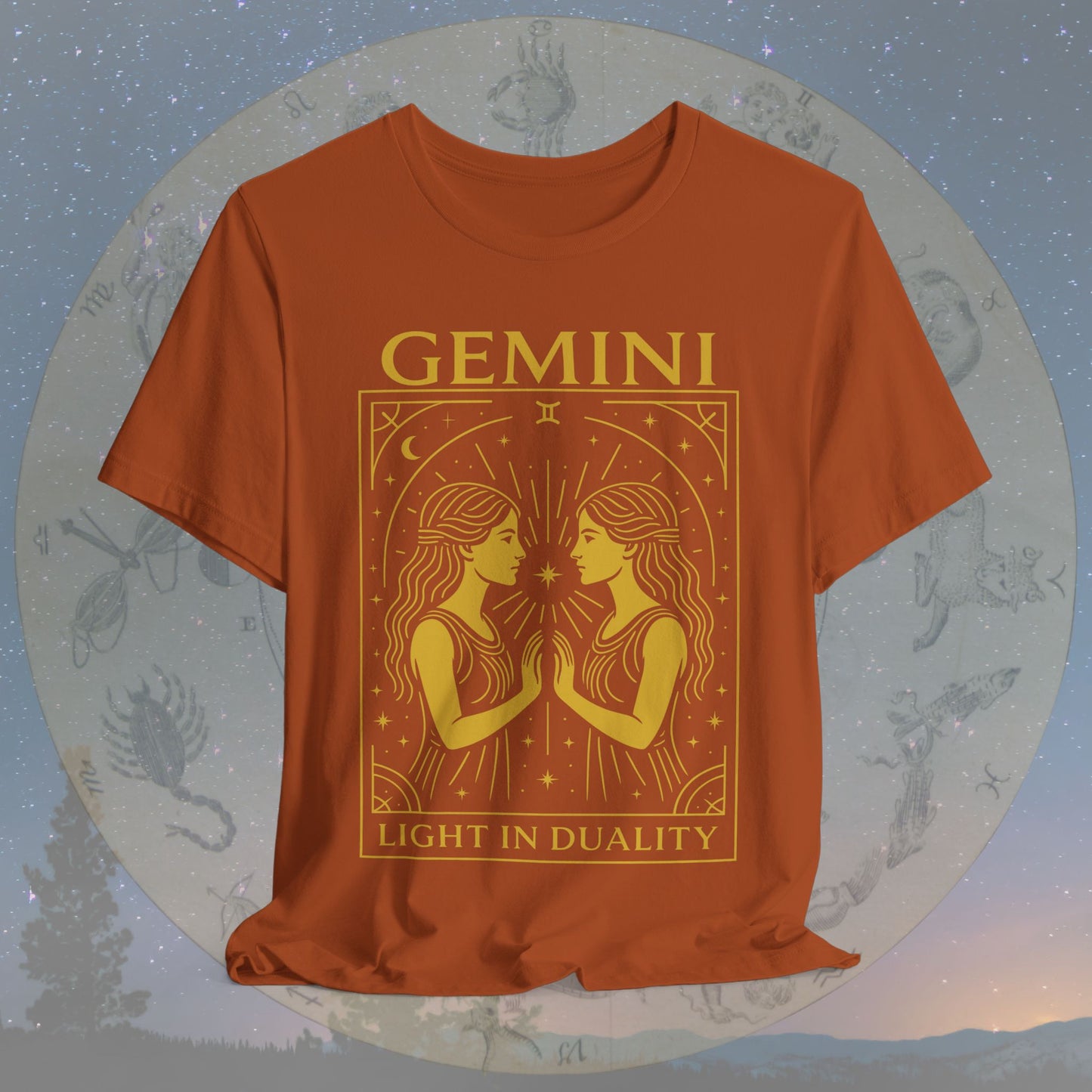 Radiant Light in Duality Gemini T-Shirt