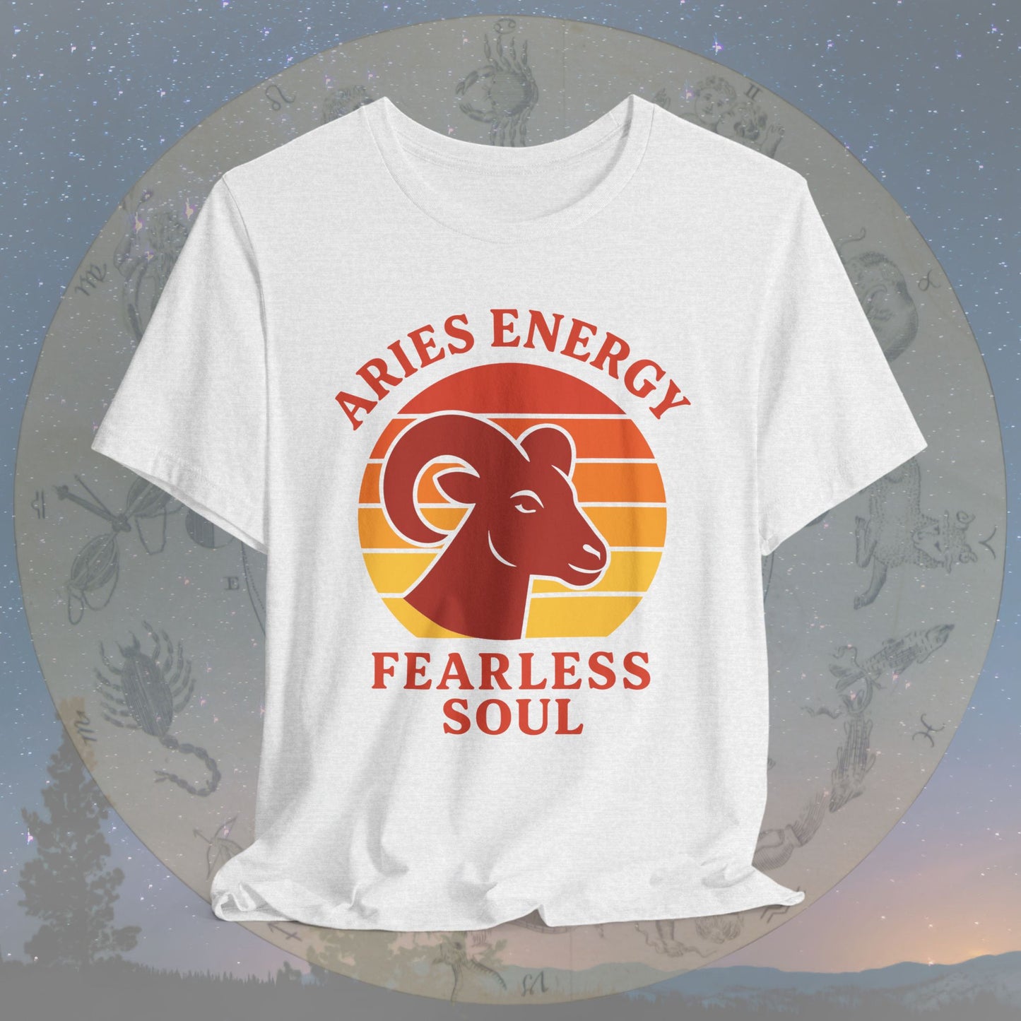 Retro Sunset Fearless Aries Energy T-Shirt