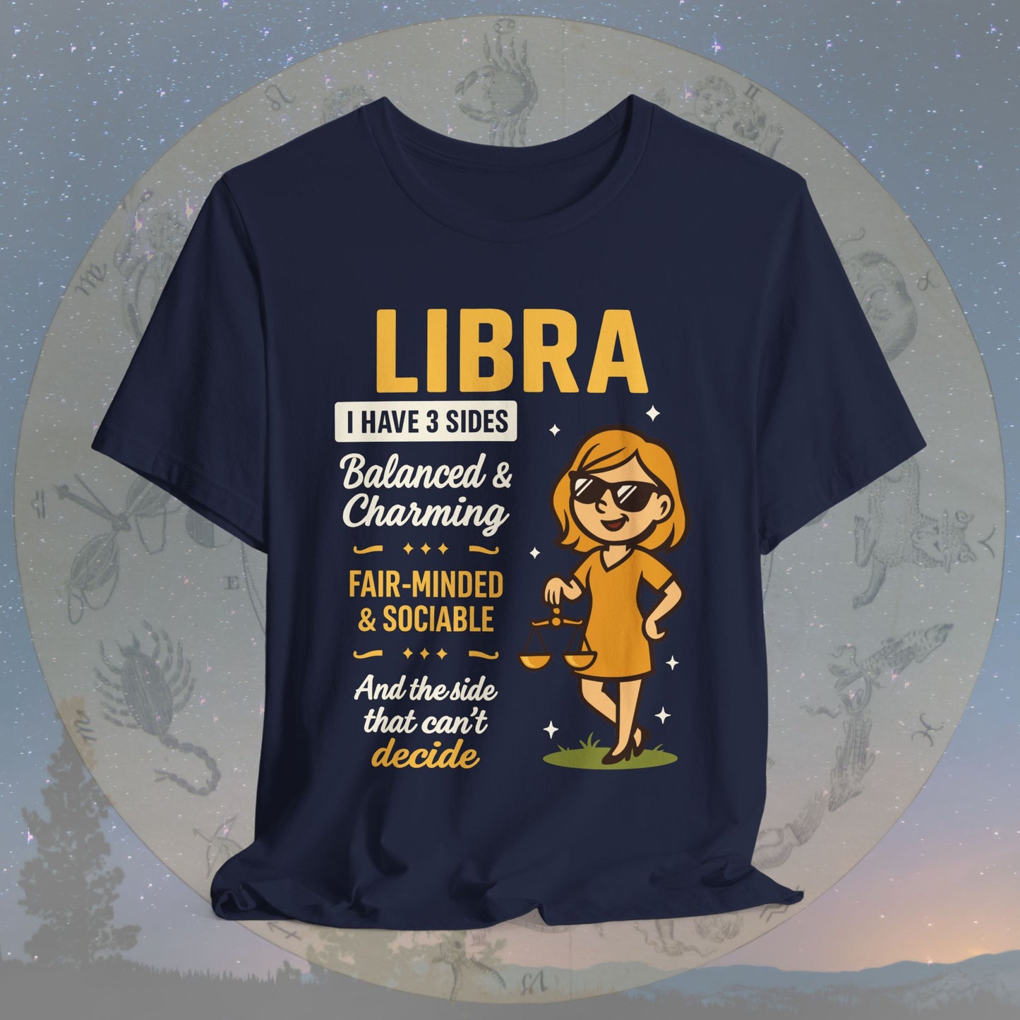 I Have 3 Sides – Charming Balance Libra T-Shirt