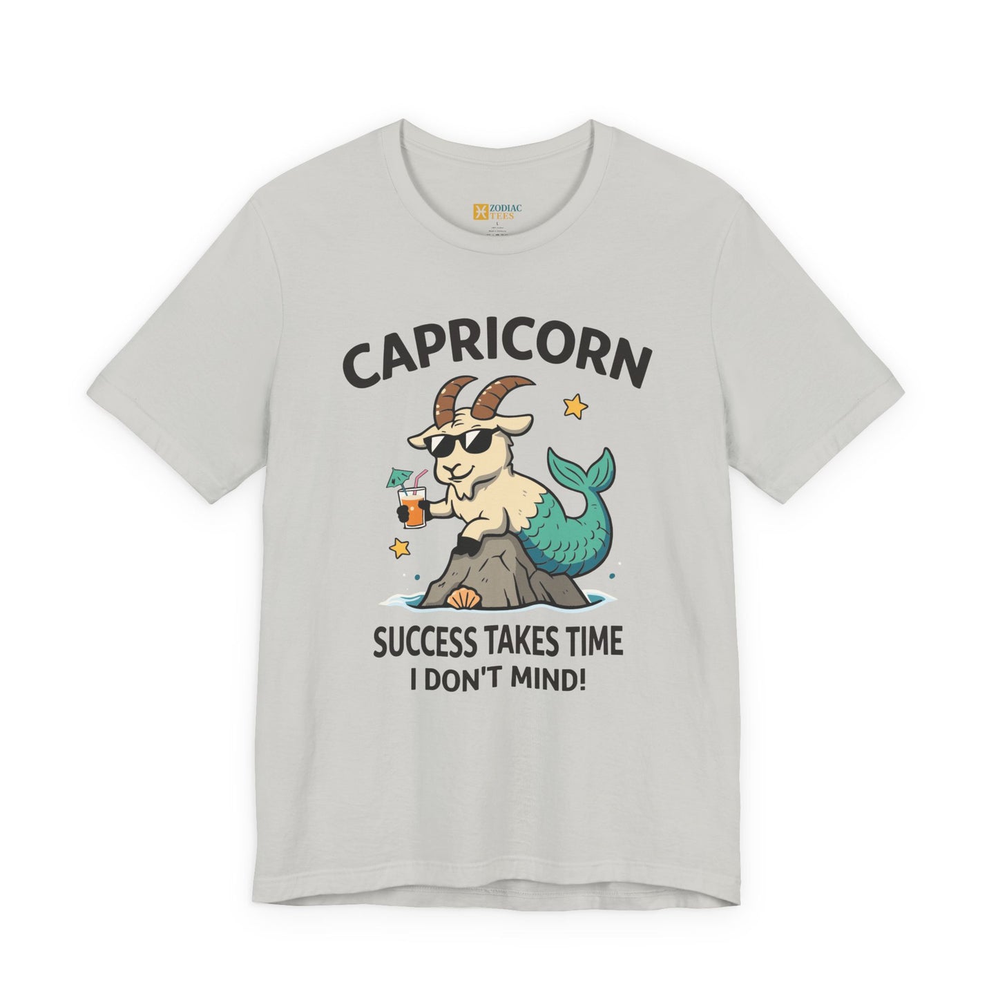 Capricorn Success Takes Time T-Shirt – Patient Sea Goat Energy Tee