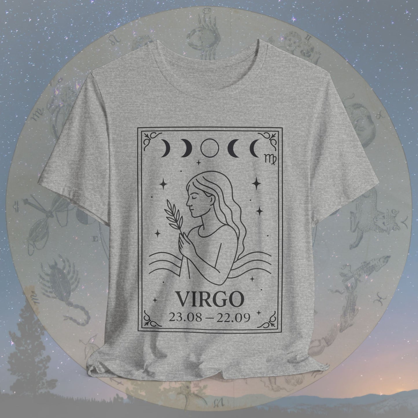 Minimalist Virgo Zodiac T-Shirt
