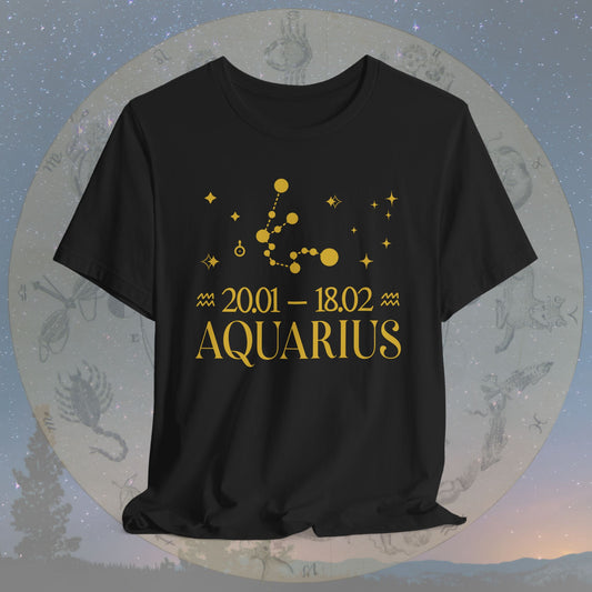 Aquarius Star Constellation Zodiac T-Shirt