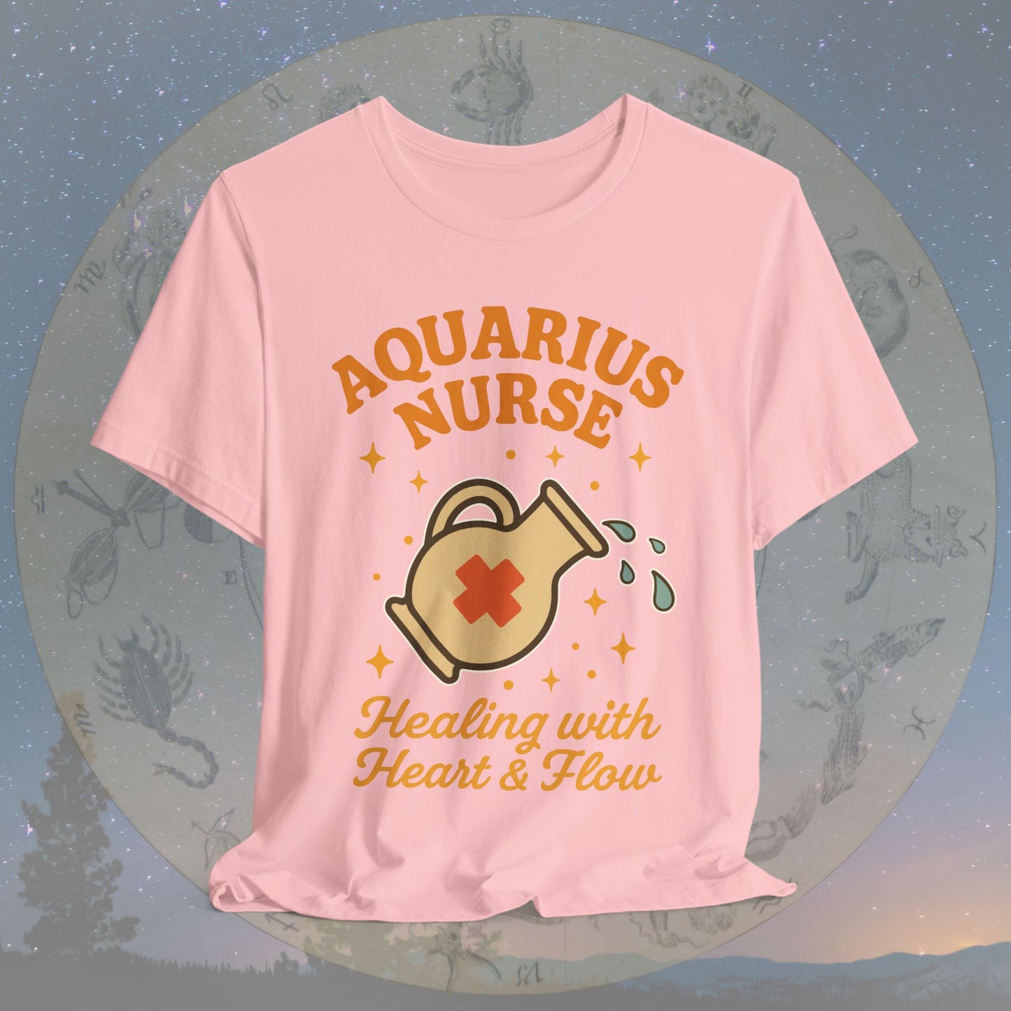 Healing with Heart & Flow Aquarius Nurse T-Shirt