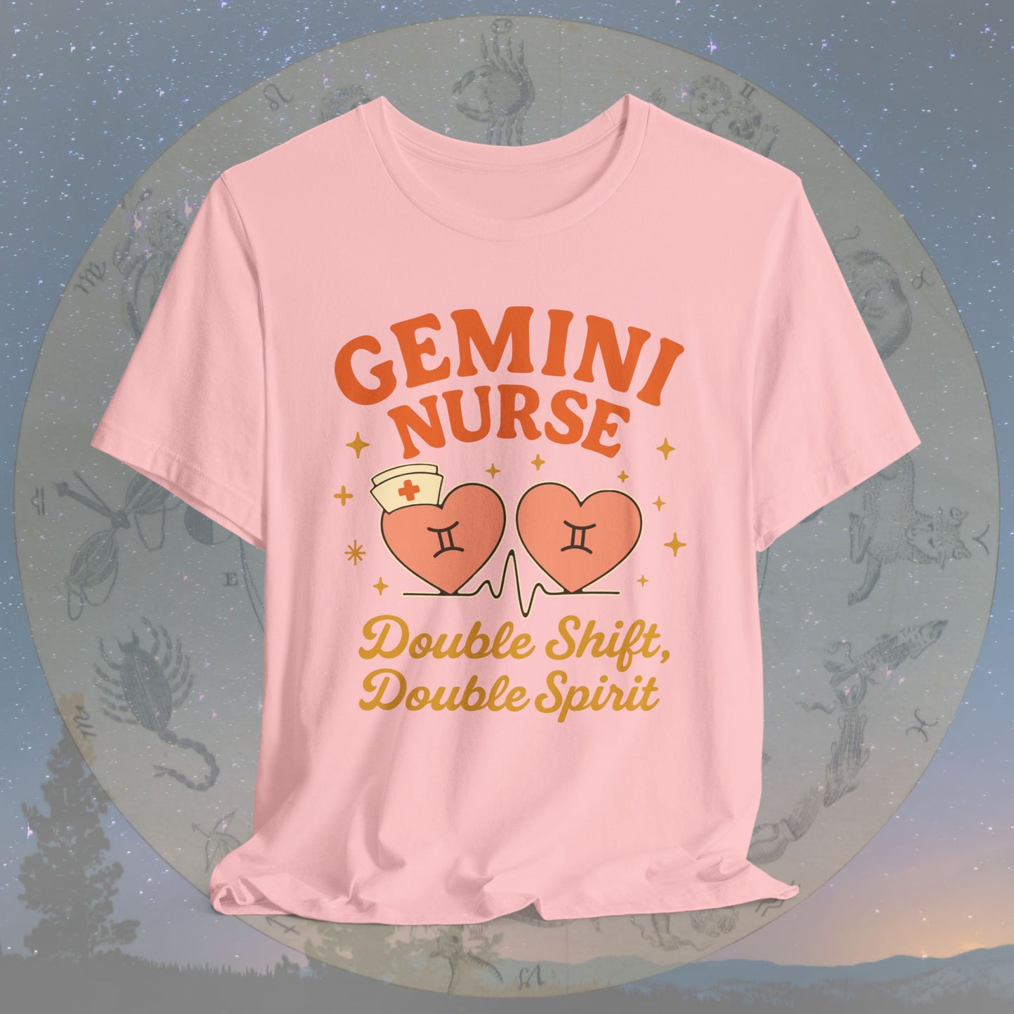 Double Shift, Double Spirit Gemini Nurse T-Shirt