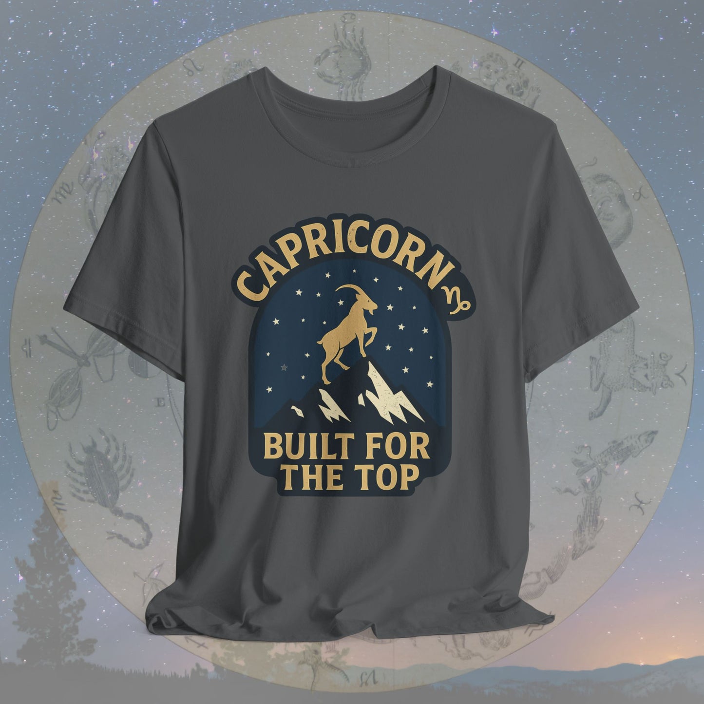 Capricorn Built for the Top Zodiac Sign T-Shirt