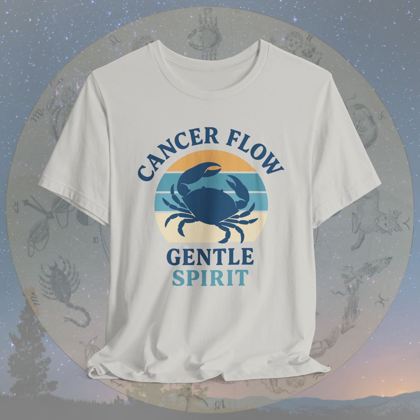 Retro Sunset Gentle Cancer Flow T-Shirt