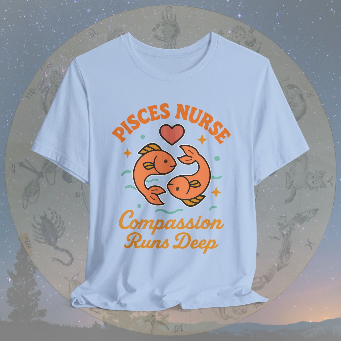 Compassion Runs Deep Pisces Nurse T-Shirt