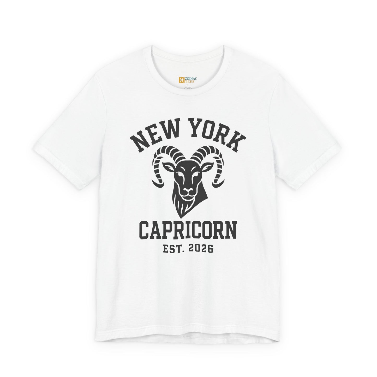 New York Capricorn T-Shirt – Minimal Vintage Zodiac Style (Est. 2026)