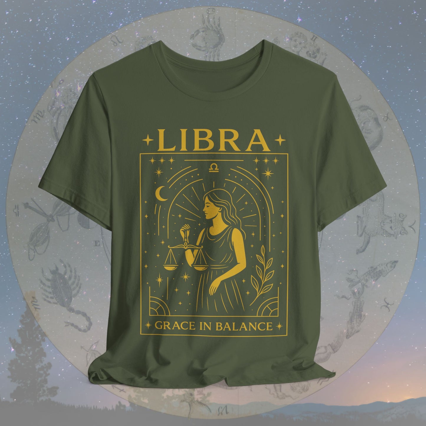 Elegant Grace in Balance Libra T-Shirt