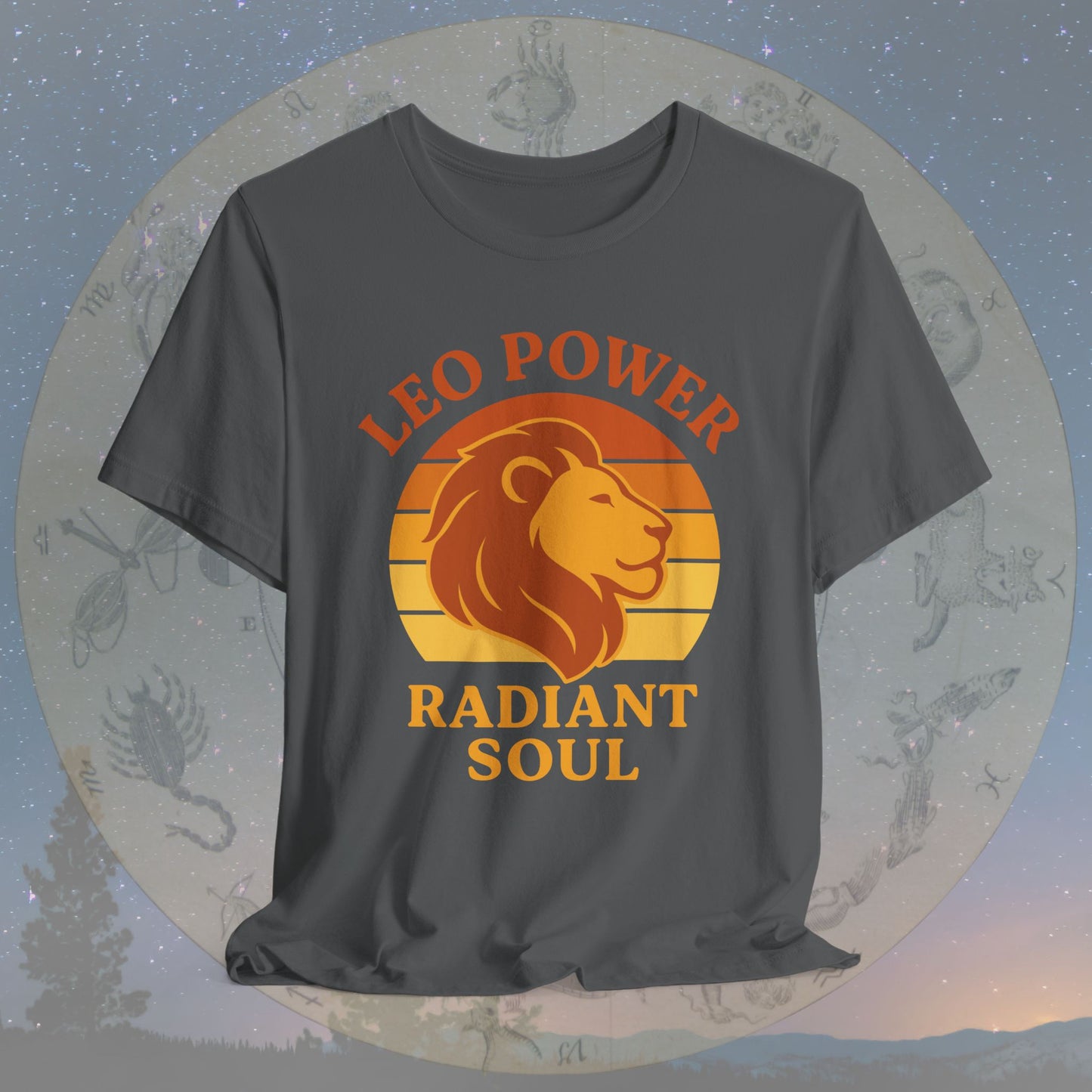 Retro Sunset Radiant Leo Power T-Shirt