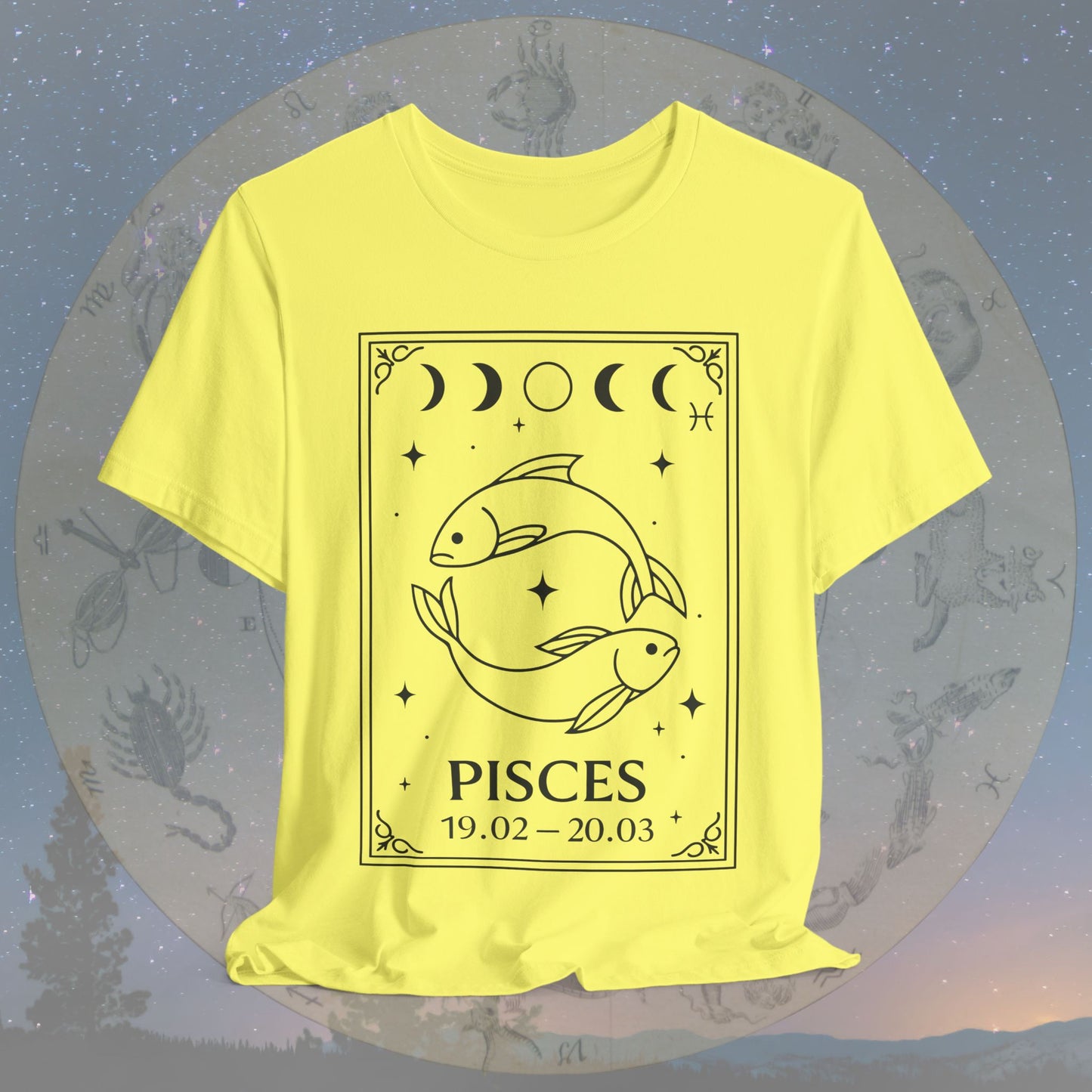 Minimalist Pisces Zodiac T-Shirt