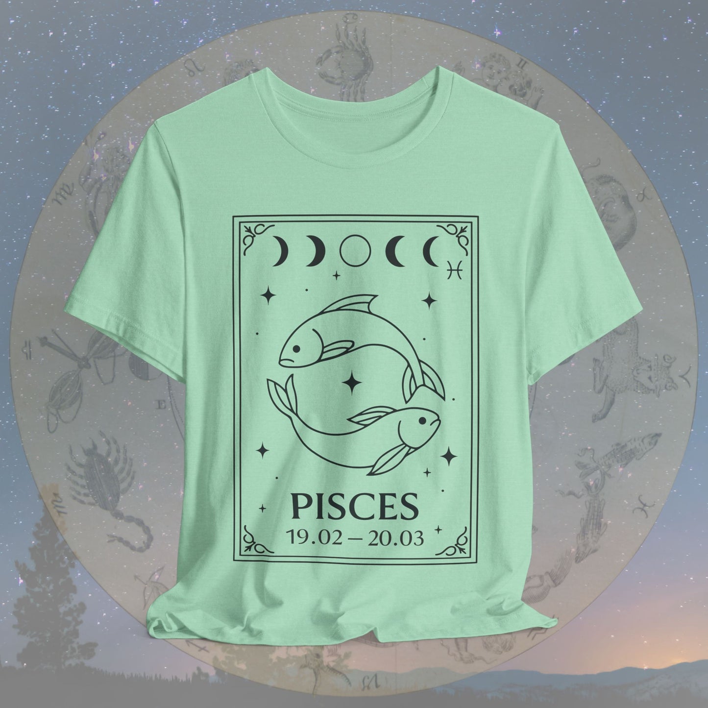 Minimalist Pisces Zodiac T-Shirt