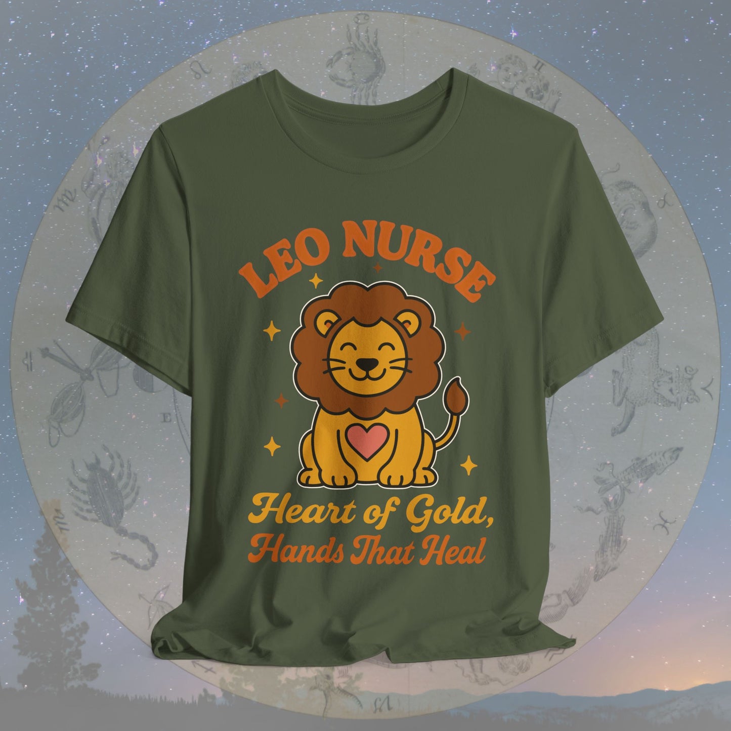 Heart of Gold Leo Nurse T-Shirt