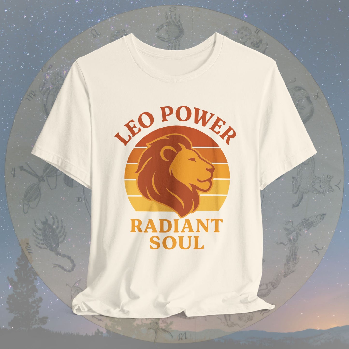 Retro Sunset Radiant Leo Power T-Shirt