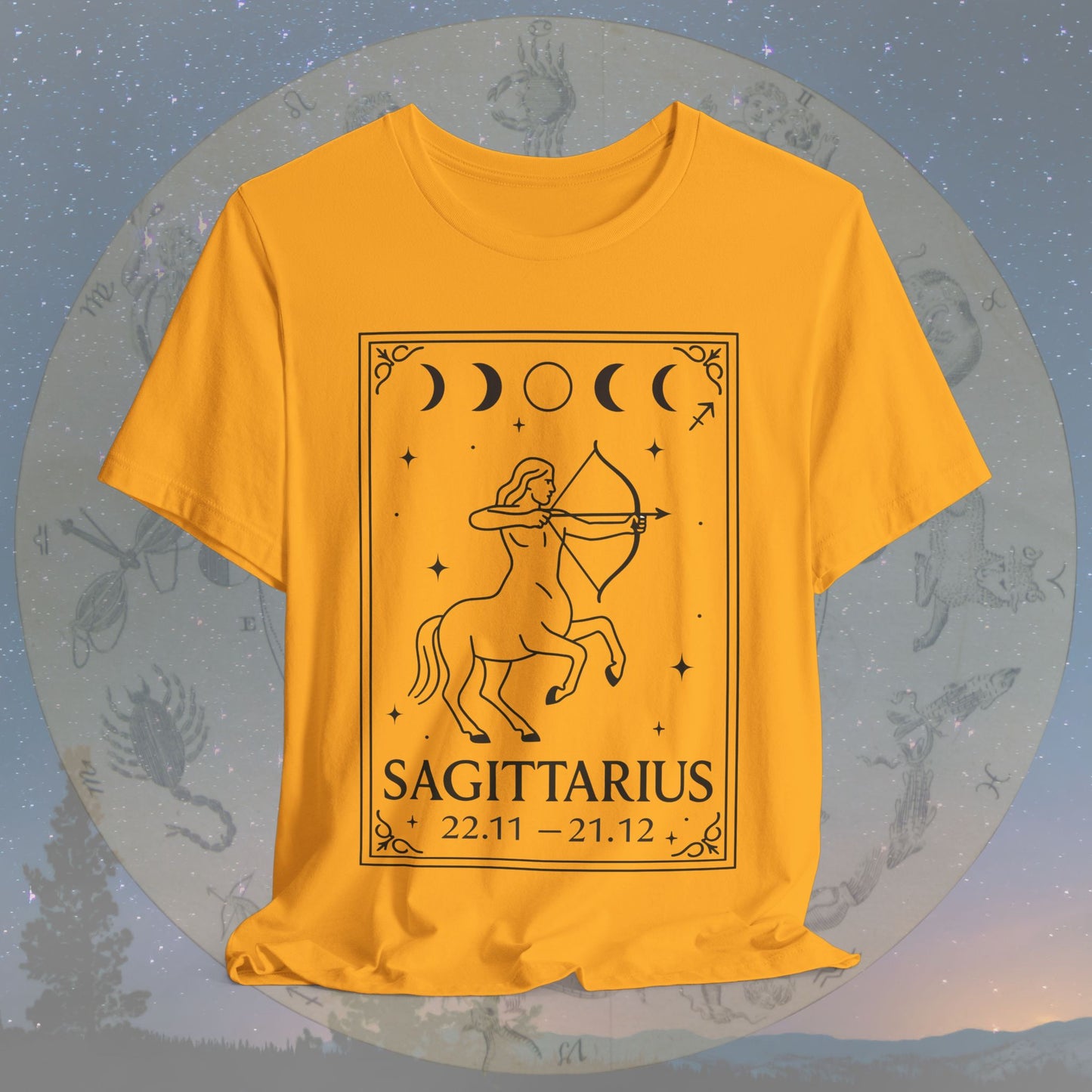 Minimalist Sagittarius Zodiac T-Shirt