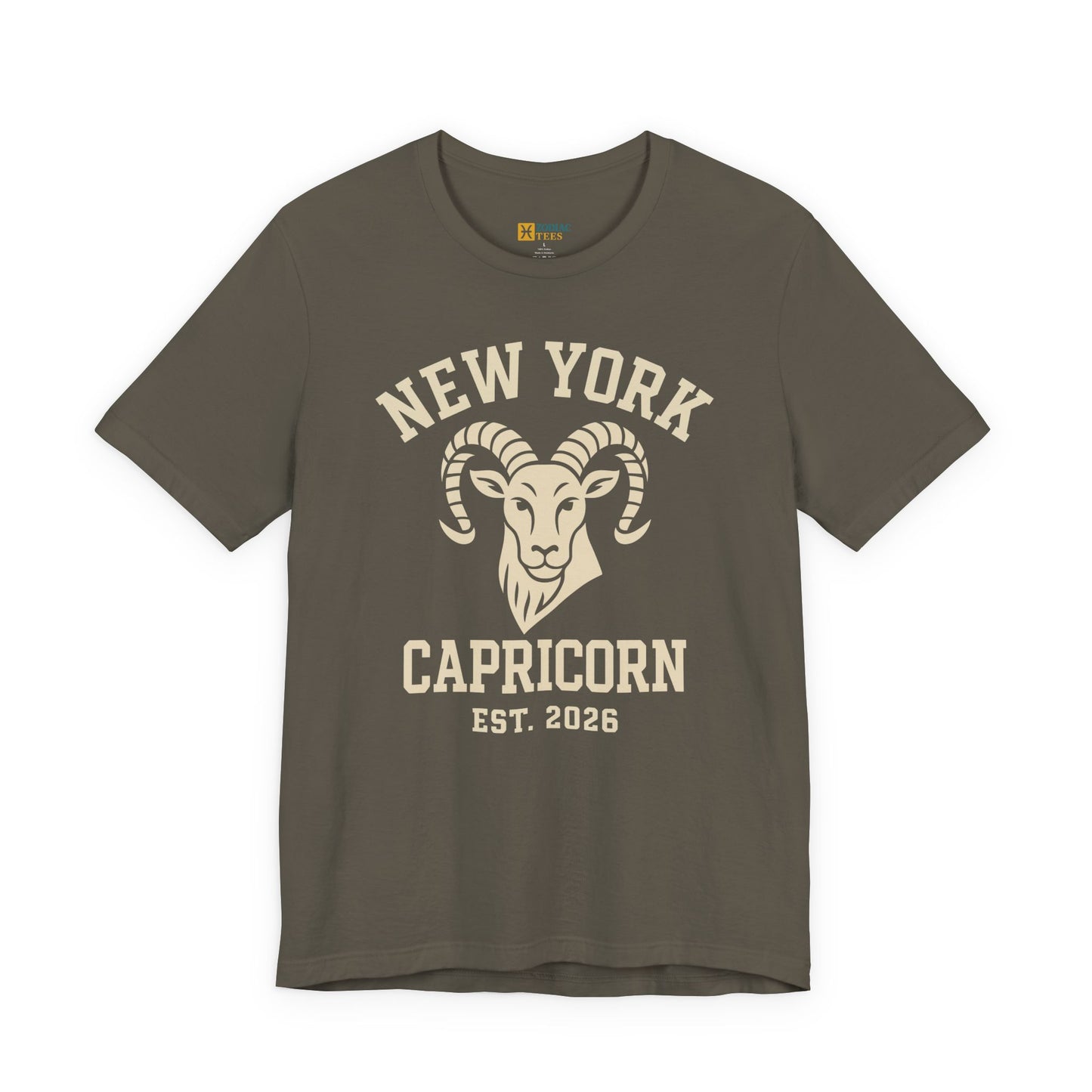 New York Capricorn T-Shirt – Minimal Vintage Zodiac Style (Est. 2026)