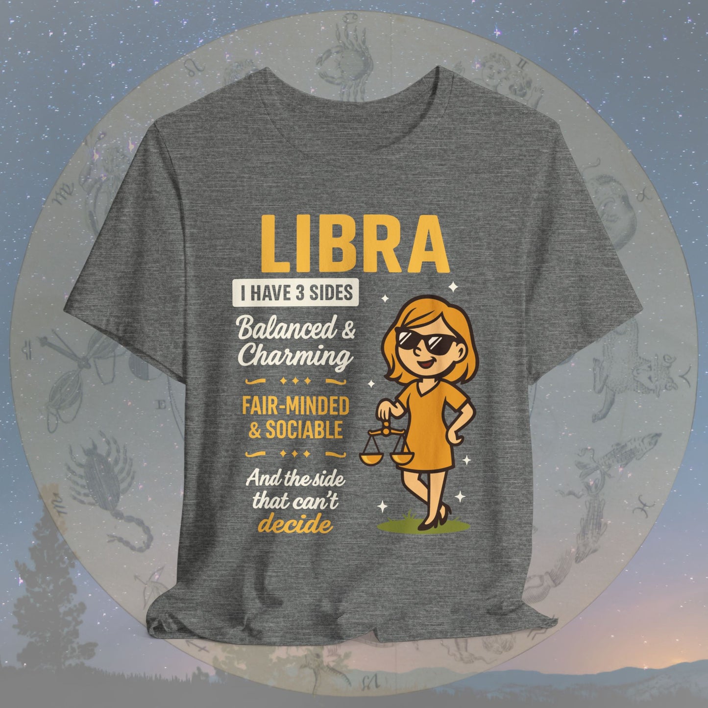 I Have 3 Sides – Charming Balance Libra T-Shirt