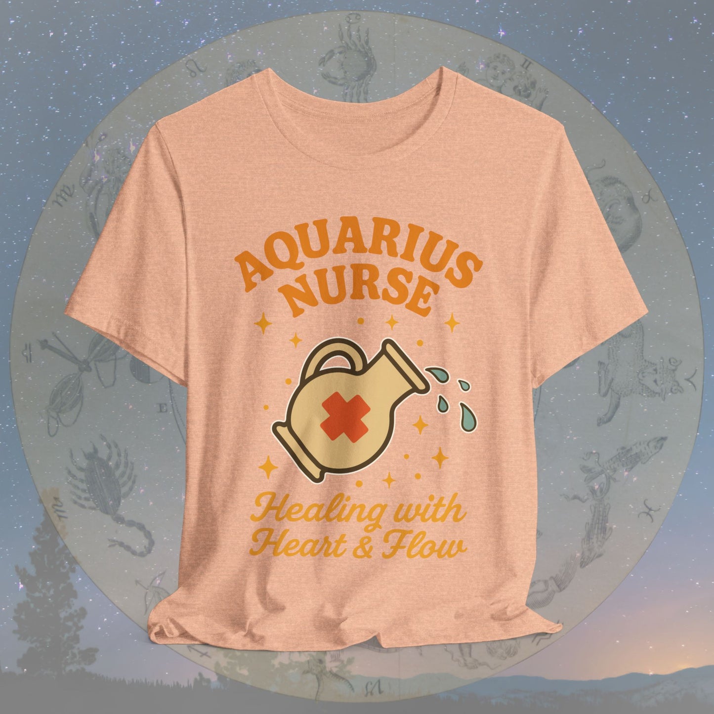Healing with Heart & Flow Aquarius Nurse T-Shirt